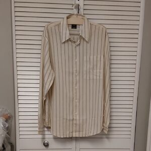 Todd Snyder Cream and Tan Striped Shirt